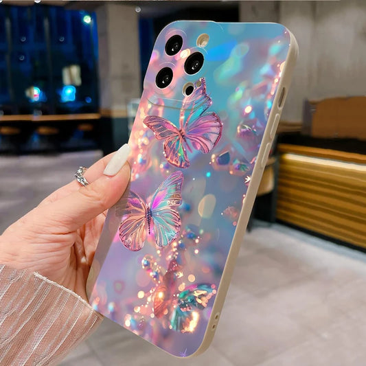 Mobile Phone Case – Oil Painting Pink Rose Flower Phone Case For iPhone