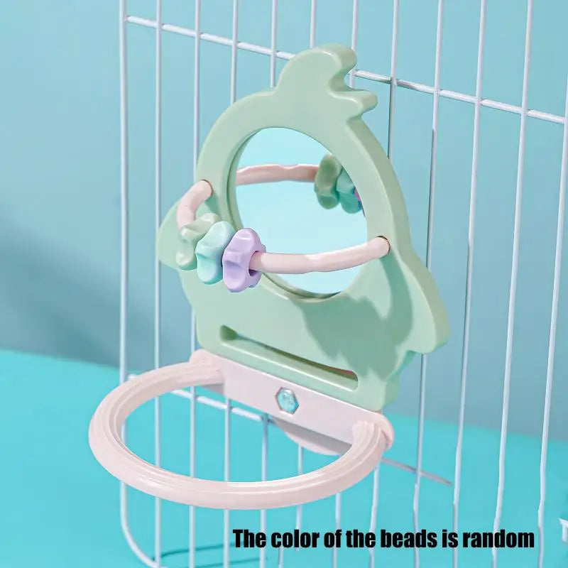 Interactive Bird Mirror & Chewing Toy