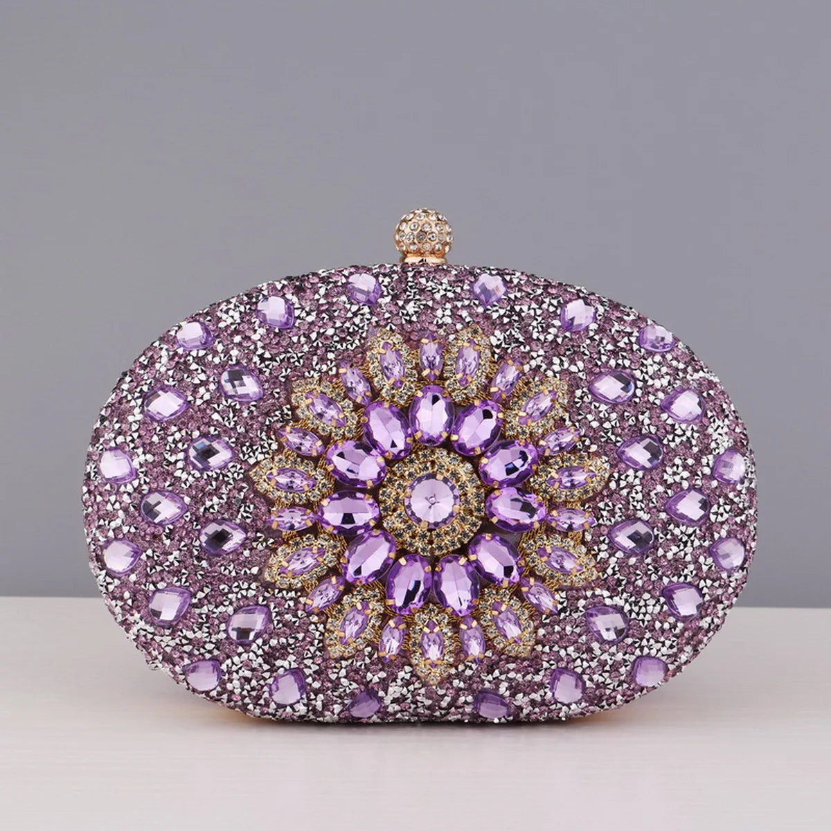 Flower Rhinestones Evening Bag