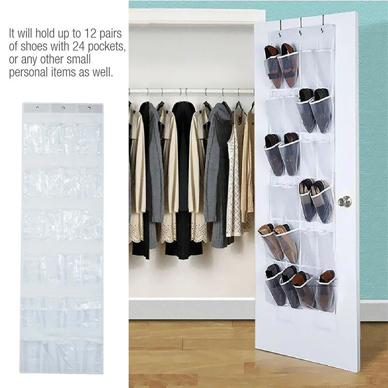 24 Grid Wall-Mounted Shoes Organizer Rack