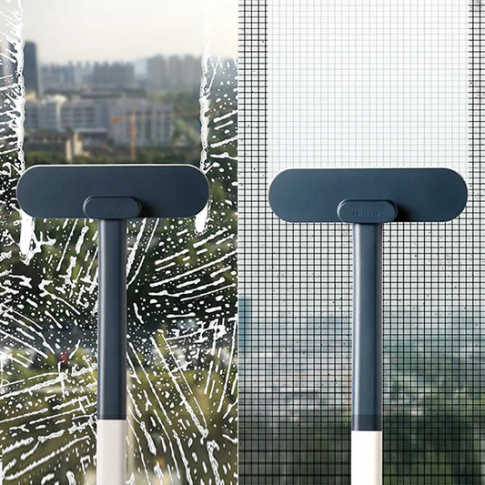 Long-Handled Window & Surface Cleaning Brush for Glass