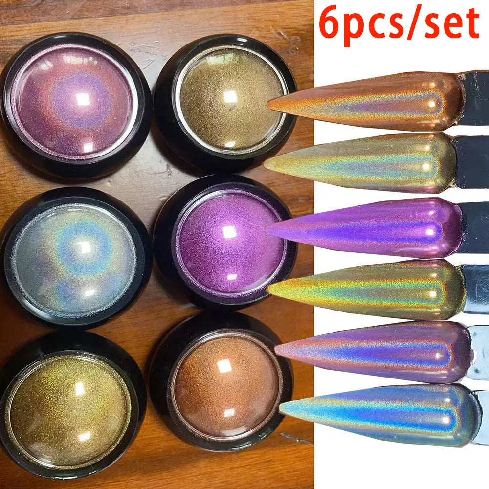 Mirror Chrome Nail Powder Pigment Set
