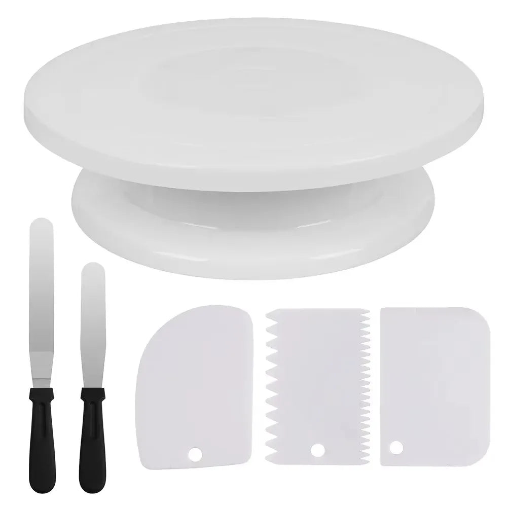 Rotating Cake Turntable & Decorating Set