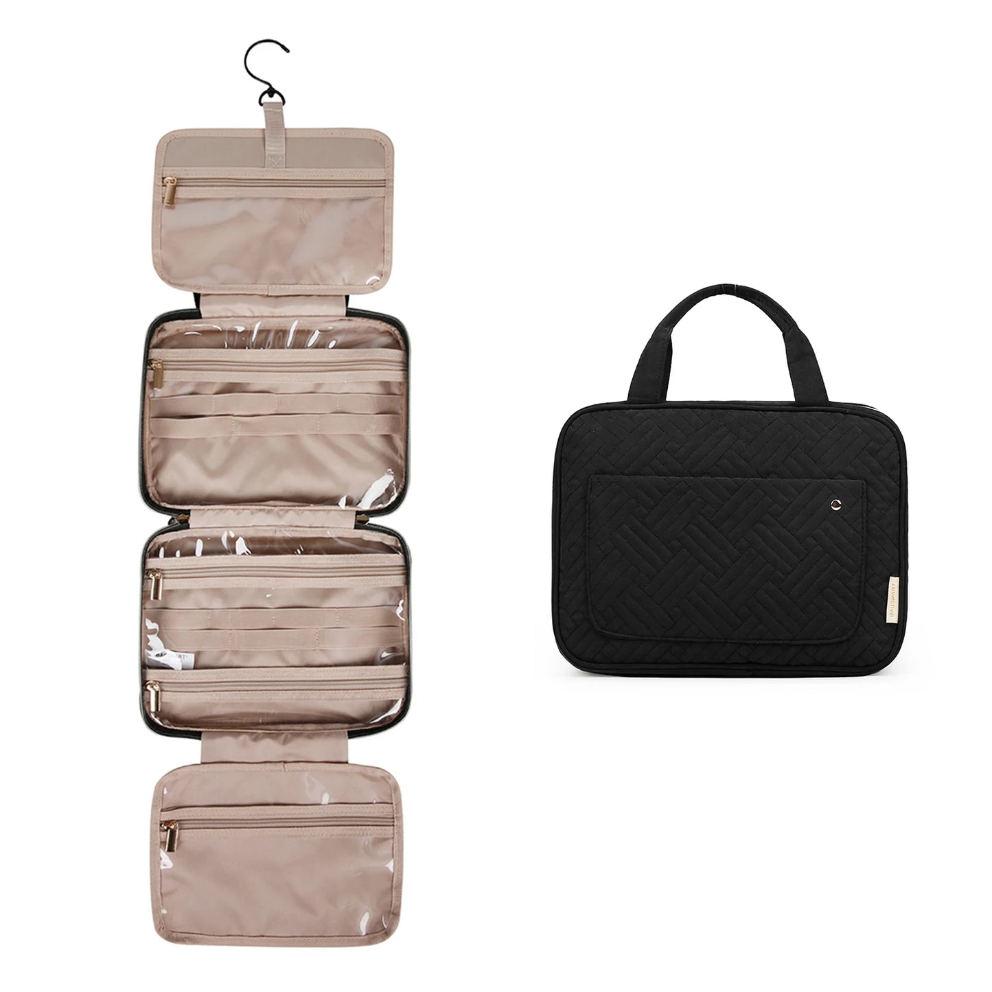 Makeup Cosmetic Bag with Hanging Hook Water-resistant
