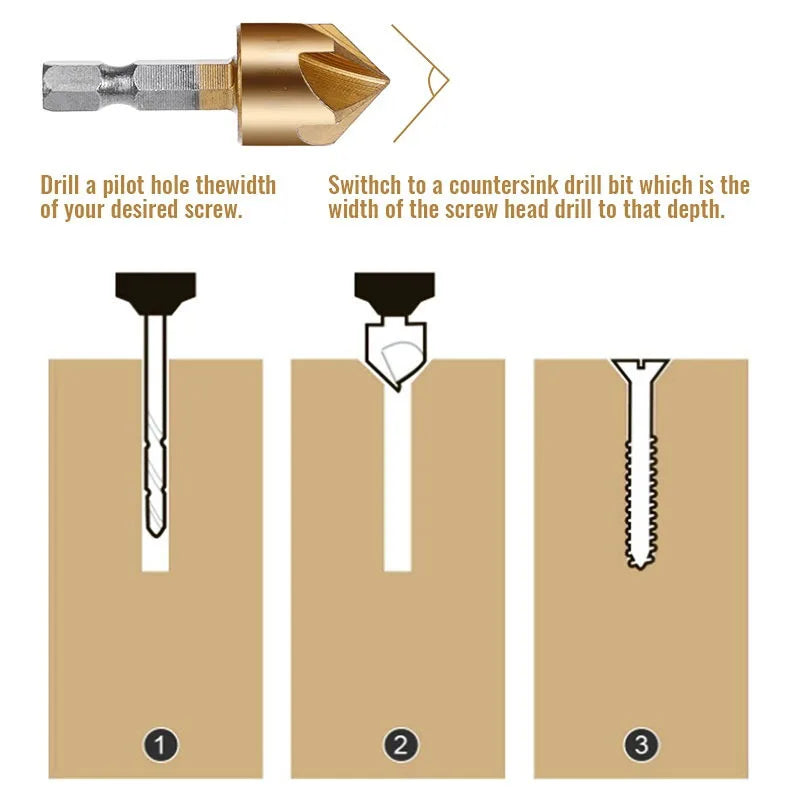 Countersink Drill Bit Set Chamfer