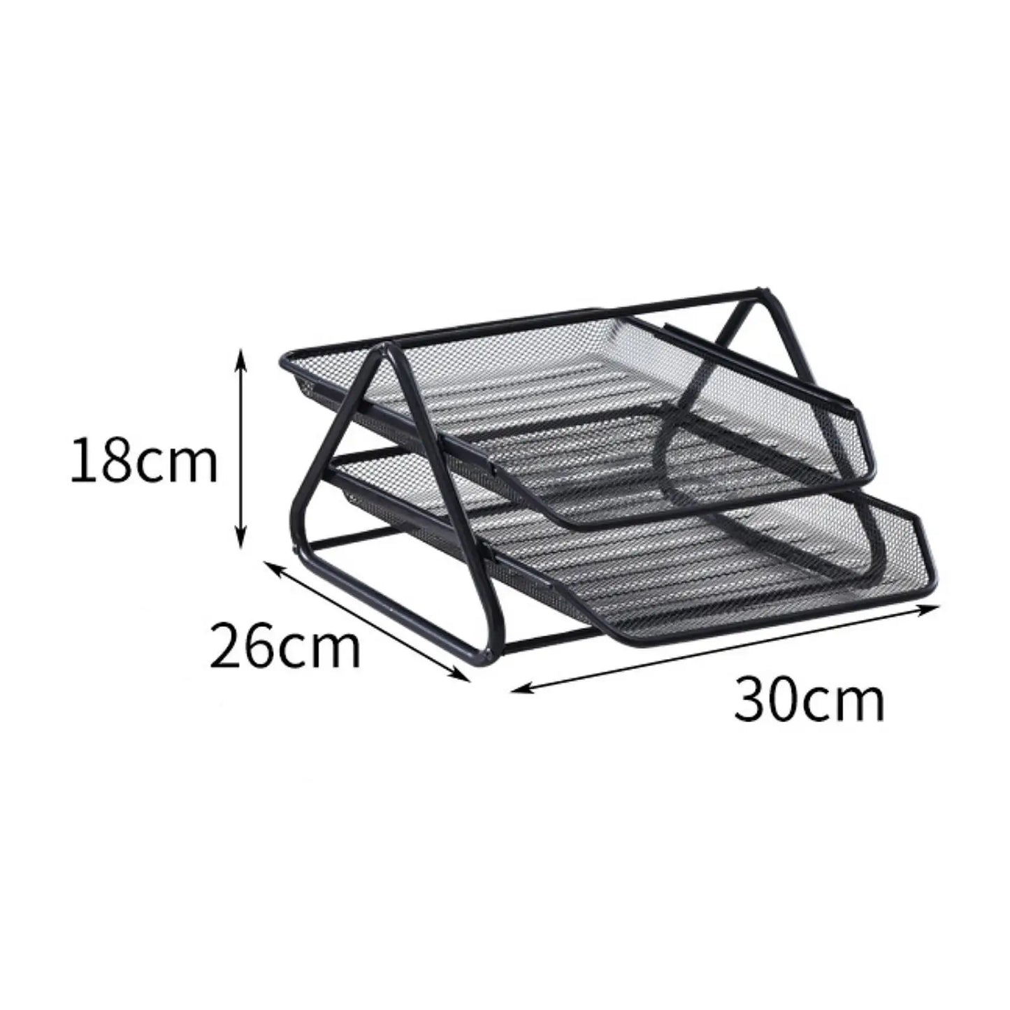 2-Tier Mesh Desktop File Sorter Organizer