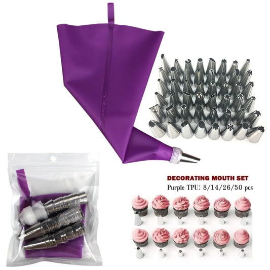 Purple Silicone Pastry Bags