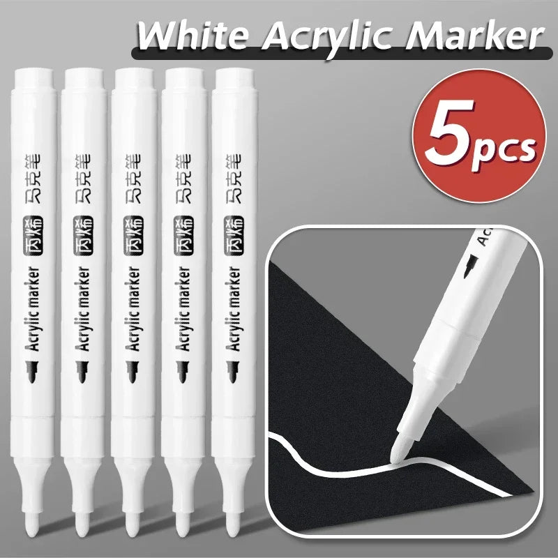 White Acrylic Paint Marker Pen Set