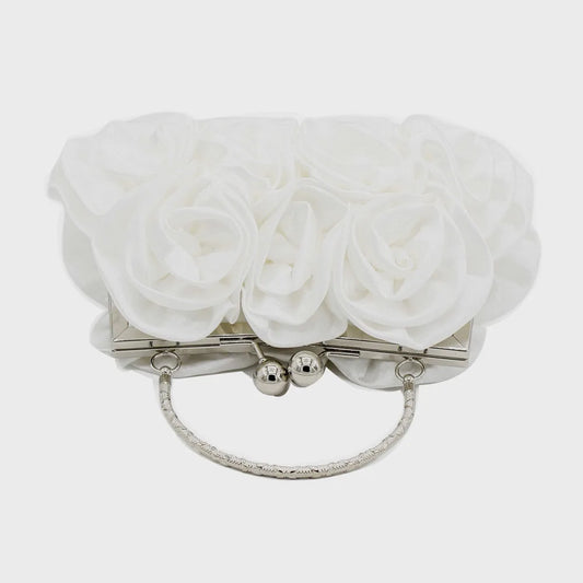 Rose Flower Evening Clutch Bag