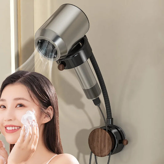 Adjustable Wall-Mounted Hair Dryer Holder