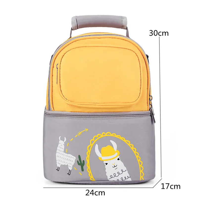 Large Capacity Double Layer Lunch Bag