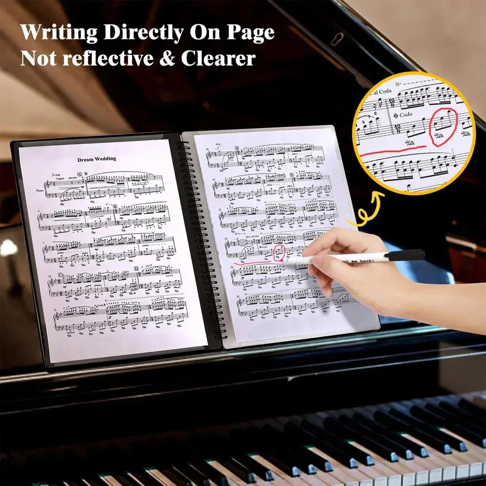 A4 Sheet Music Binder Folder