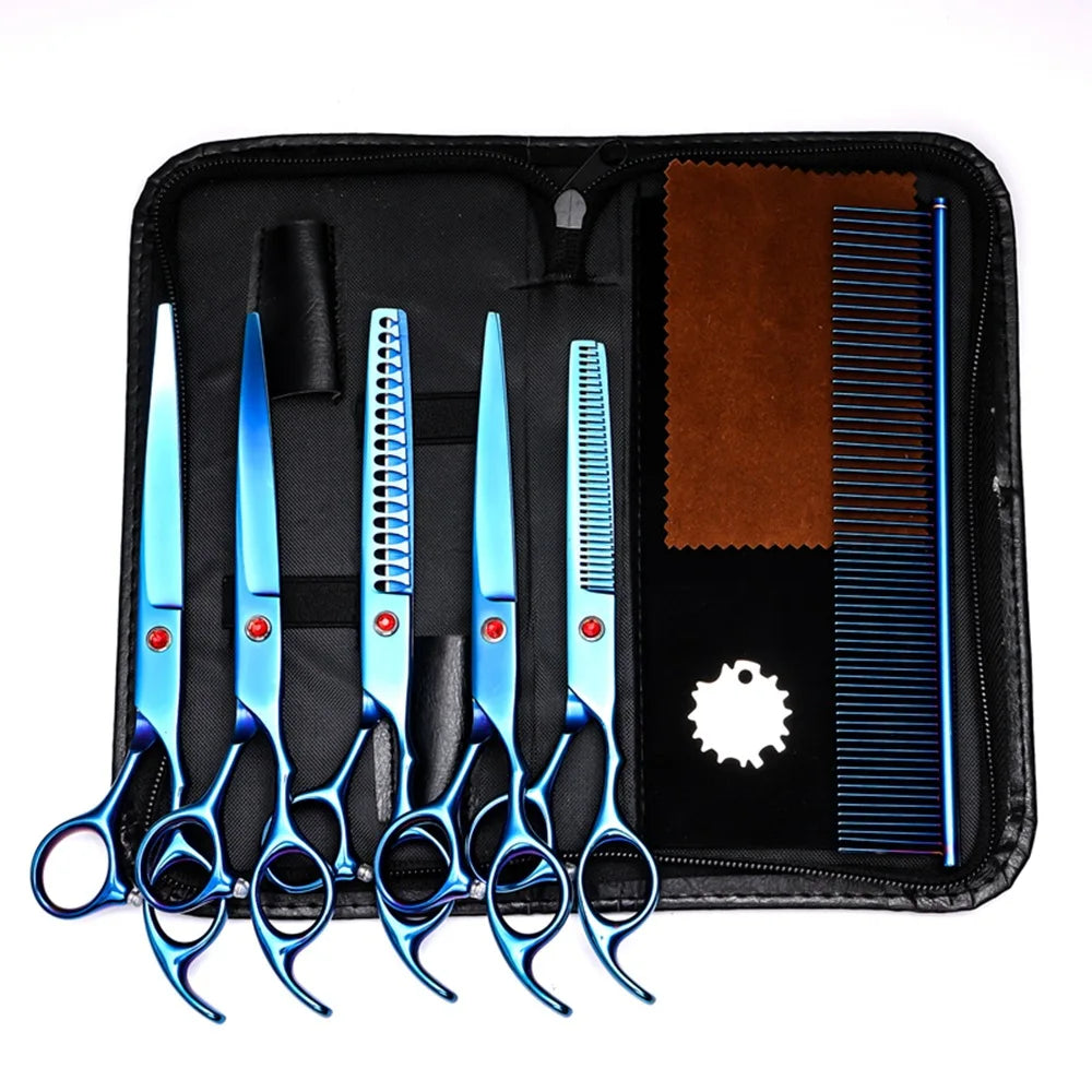 Professional 7 Inch Pet Grooming Scissors Kit