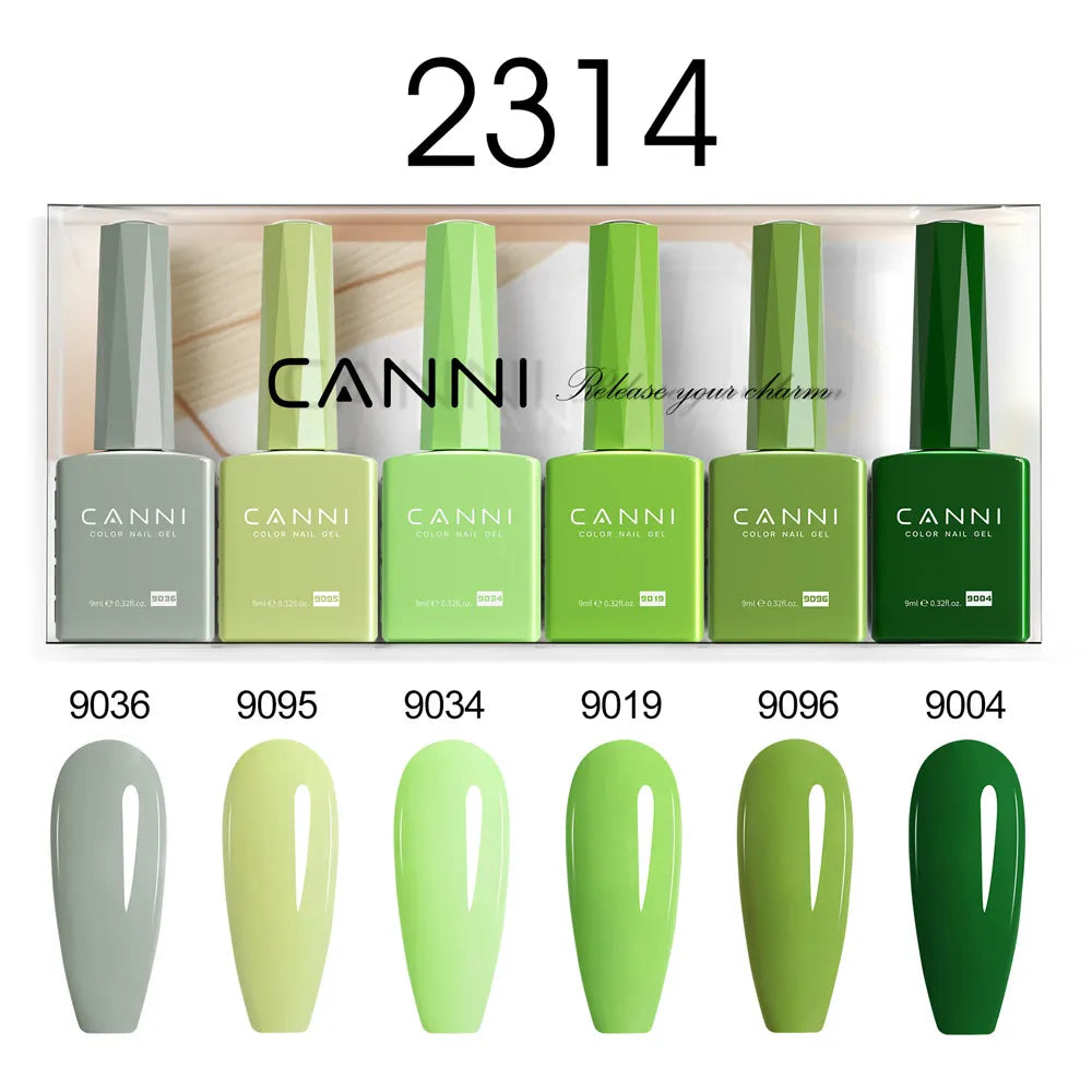 2/6pcs/kit CANNI HEMA FREE Nail Gel Polish Kit Semi Permanent