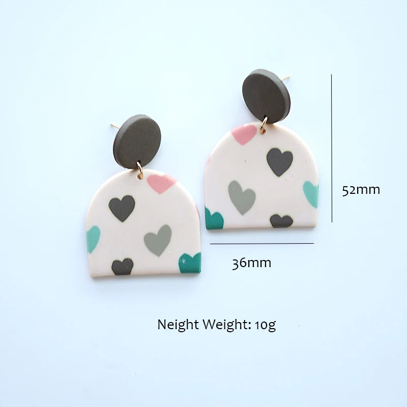 Heart Pattern Long Earrings