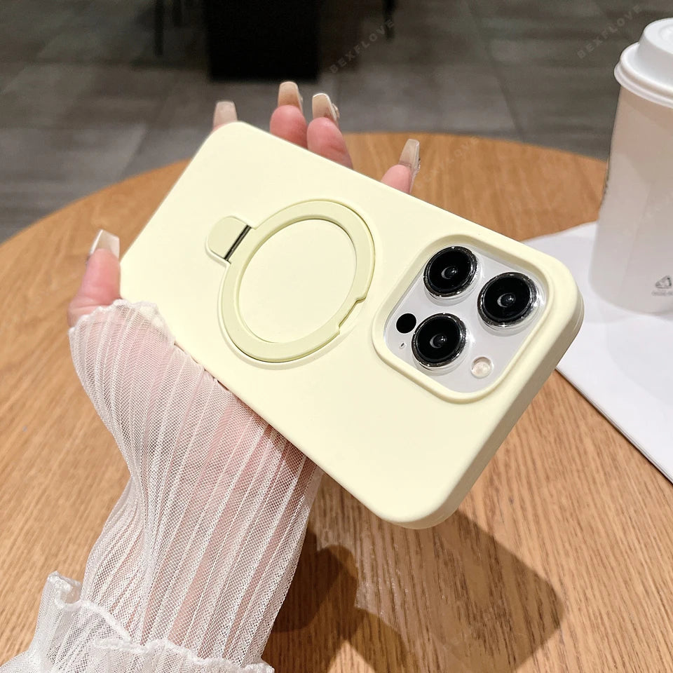 iPhone Case Magnetic Liquid Silicone Matte