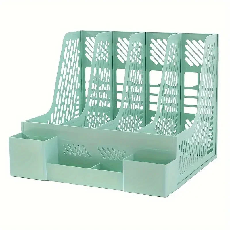 Desktop File Organizer with 4 Compartments