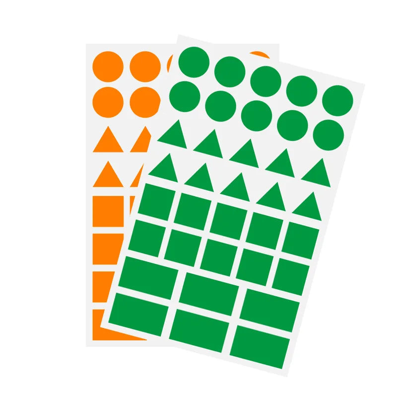 360-1080pcs Colored Triangles Rectangular Dot Stickers for Kids