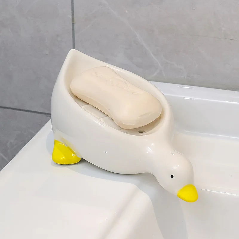 Self-draining Soap Rack Cute Duck-shaped