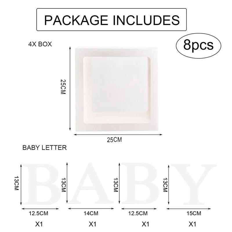 25cm BABY Letter Box Balloon Boxes