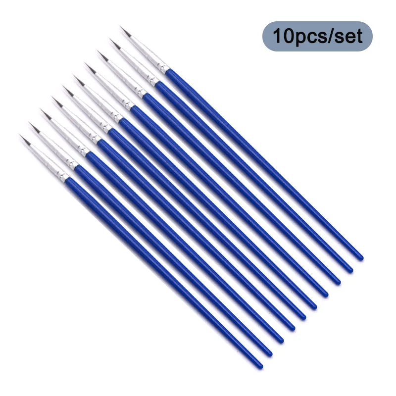 10Pcs/Set Fine Oil Painted Brush