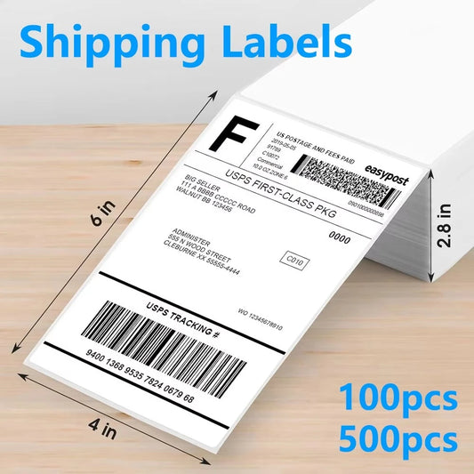 4 × 6 Inch Thermal Shipping Labels