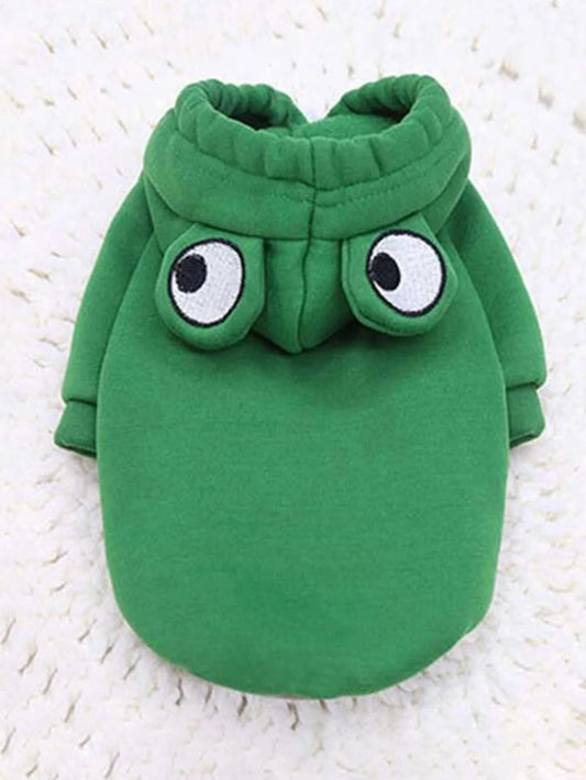 Cute Frog Dog Hoodie for Small & Medium Dogs