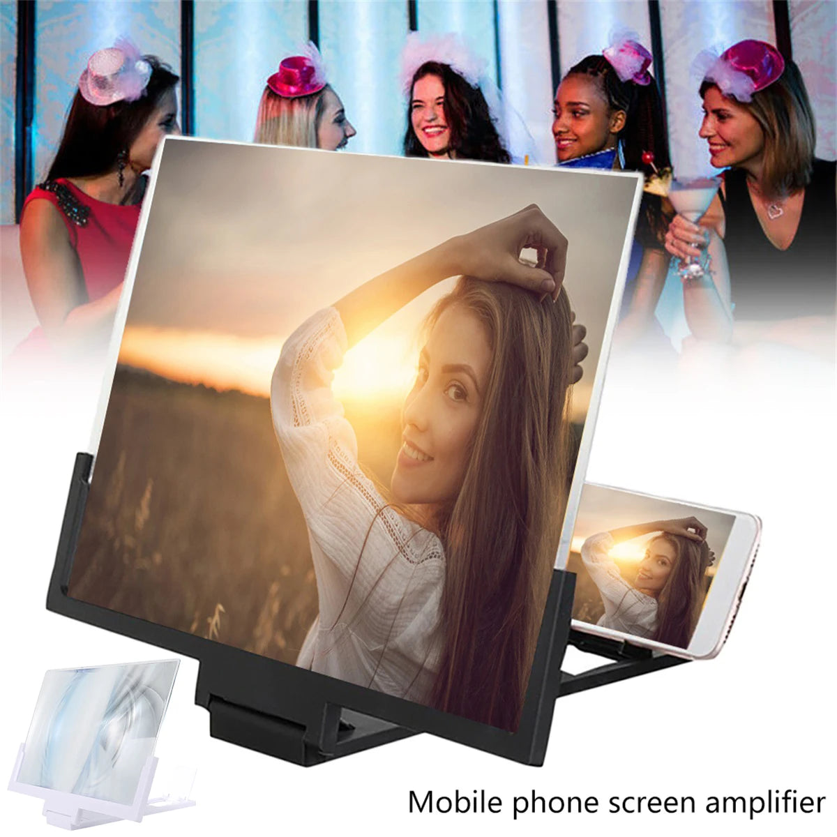 14 inch 3D Portable Screen Magnifier Glass Stand