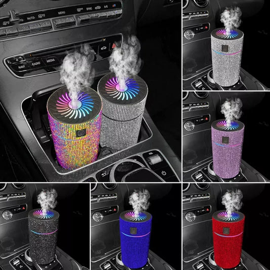 Luxury Diamond Car Diffuser Humidifier with LED Light