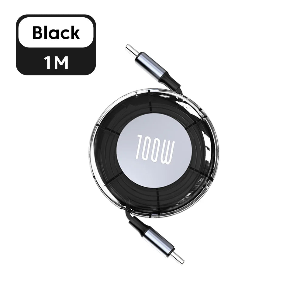 Retractable Cable USB Type C to Type C For Iphone Huawei