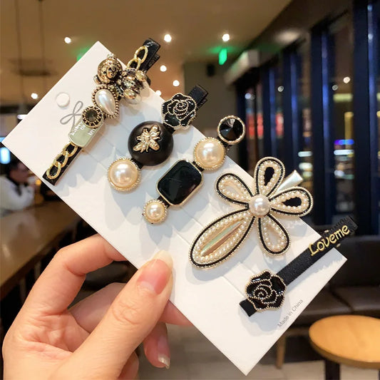 Pearl Side Hair Clip Set