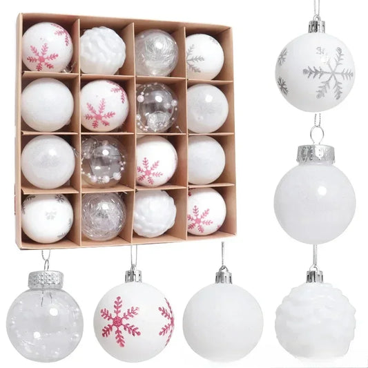 16-Piece Glass Christmas Bauble Set
