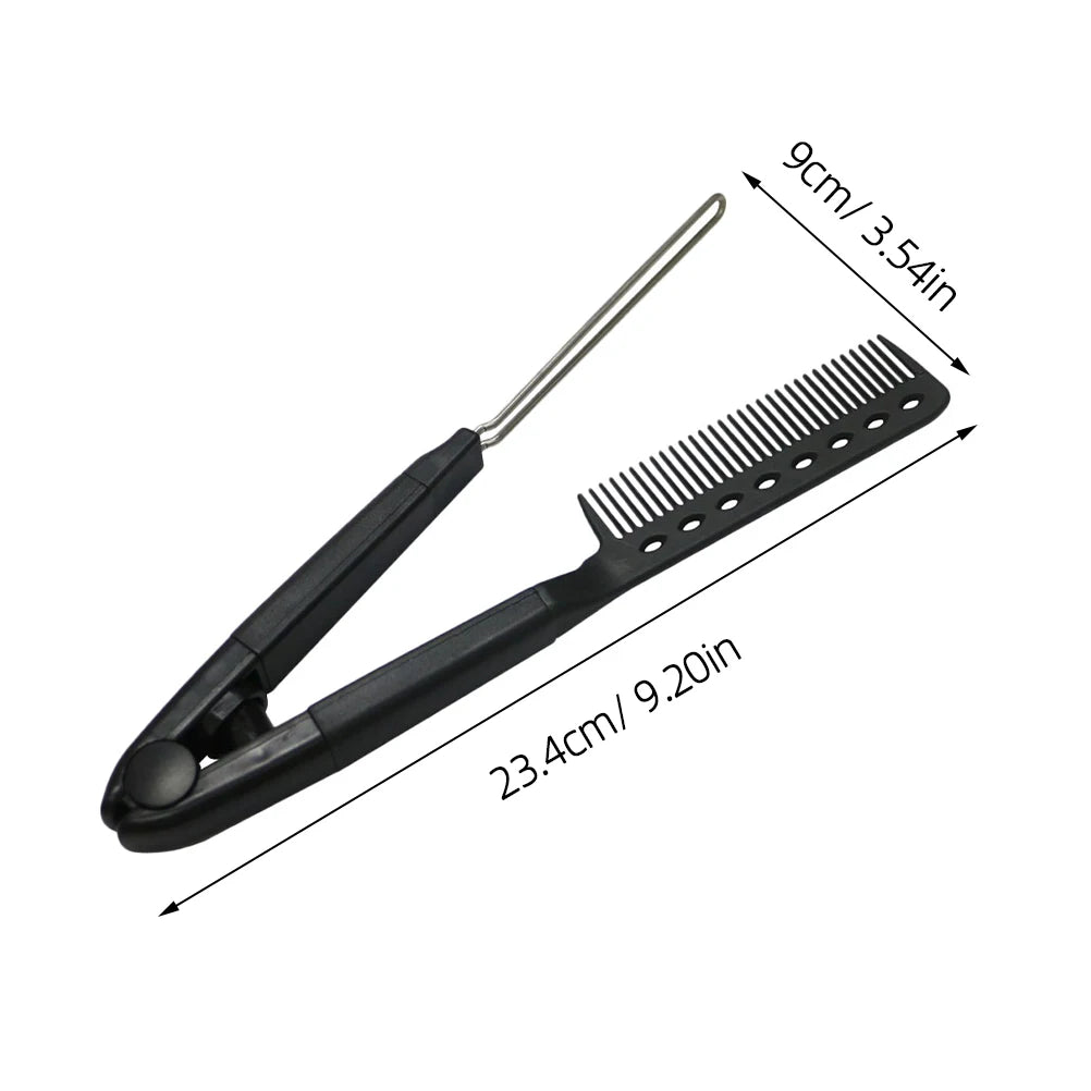 V-Shaped Hair Straightening Comb Tool
