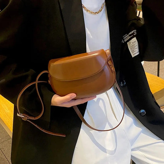 Women’s PU Leather Saddle Crossbody Bag