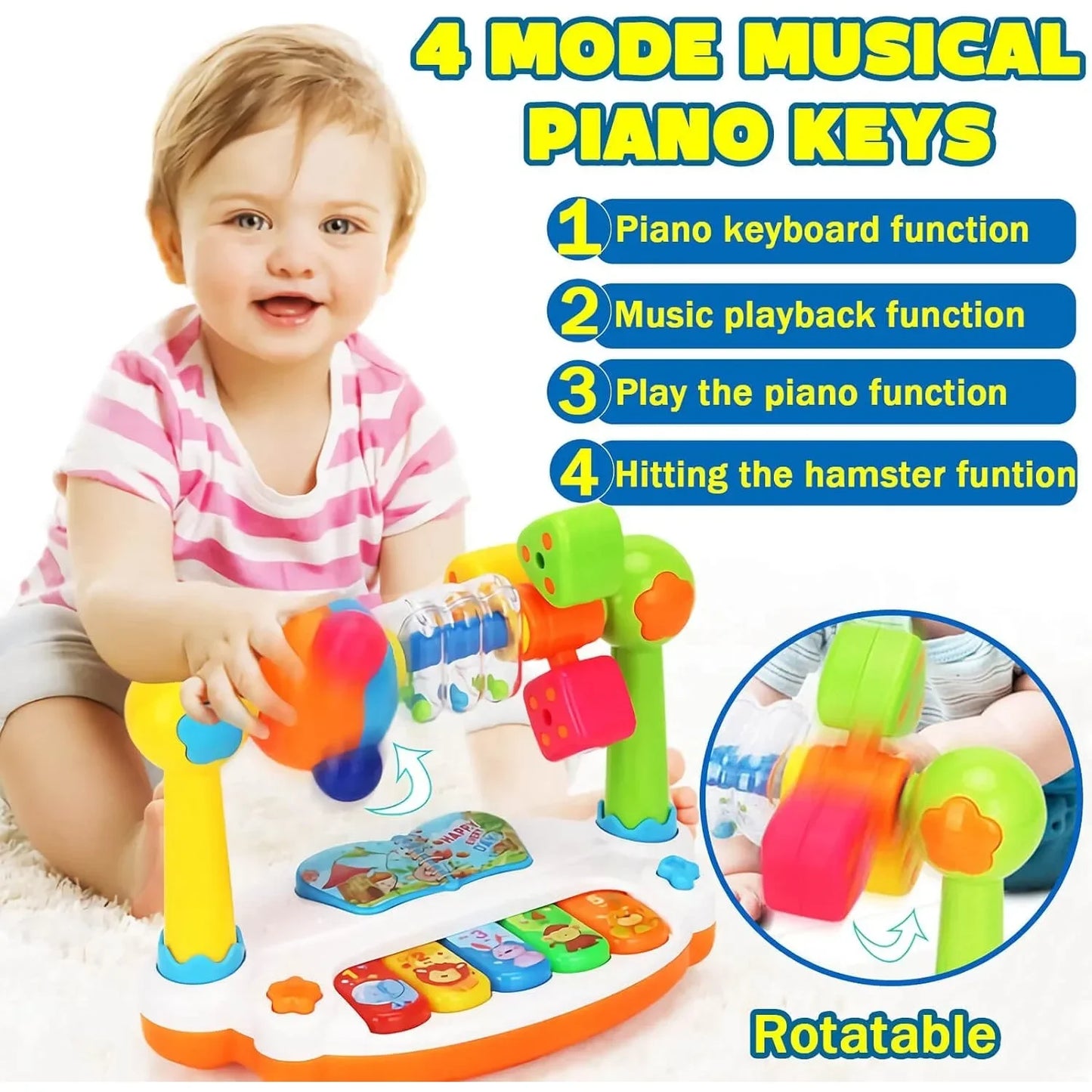 Baby Piano Toy With Light Sound