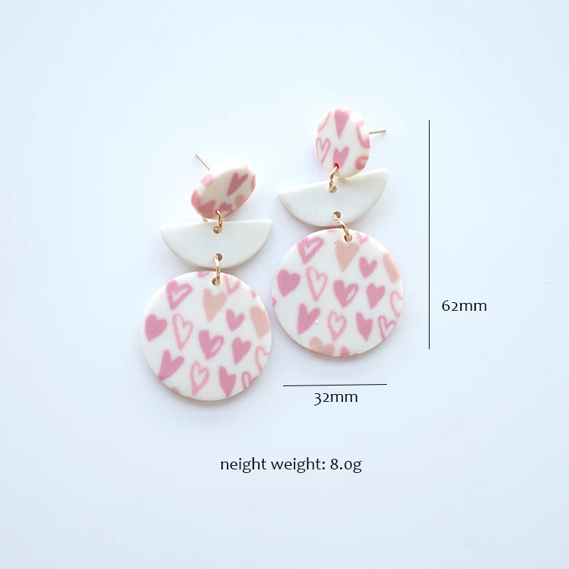 Heart Pattern Long Earrings
