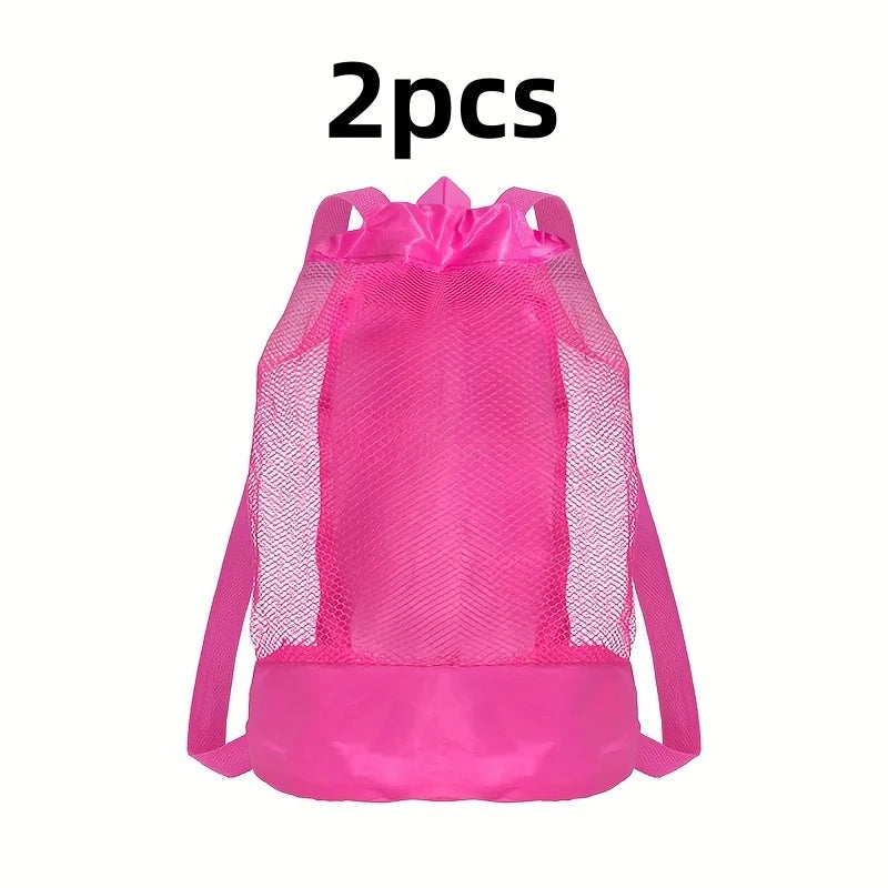 Large Capacity Mesh Beach Storage Backpack
