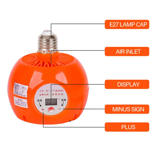 Intelligent Animal Heating Lamp with Thermostat