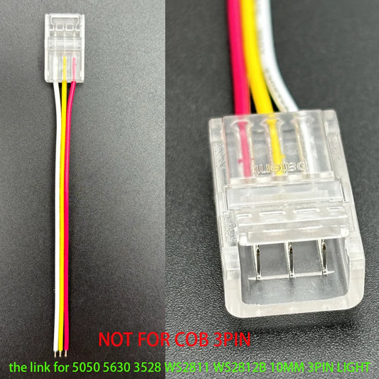 10mm Transparent LED Corner Connectors