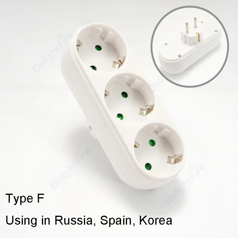 EU Multi Socket Plug Adapter
