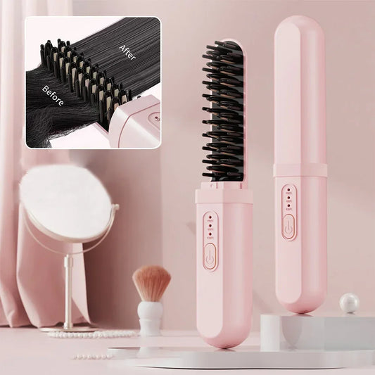 Mini Negative Ion Hair Straightening Comb