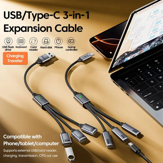 3-Port USB Hub Adapter