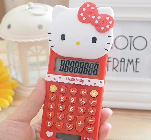 Kawaii Hello Kitty Cute Sanrio Portable Pocket Calculator