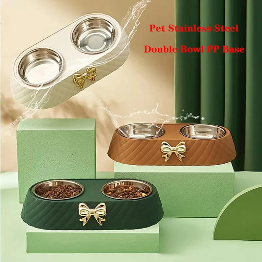 Double Pet Feeding Bowl