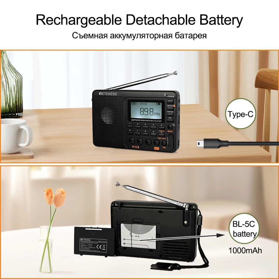 Retekess V115 Radio FM