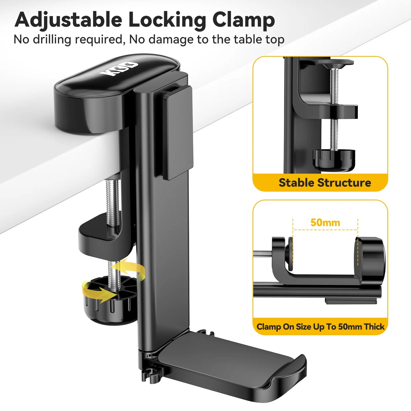 4 in 1 Desk Headphone Hanger Clamp