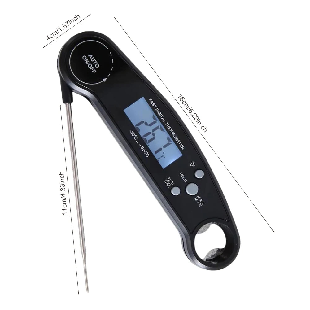 Instant-Read Digital Cooking Thermometer with Foldable Probe