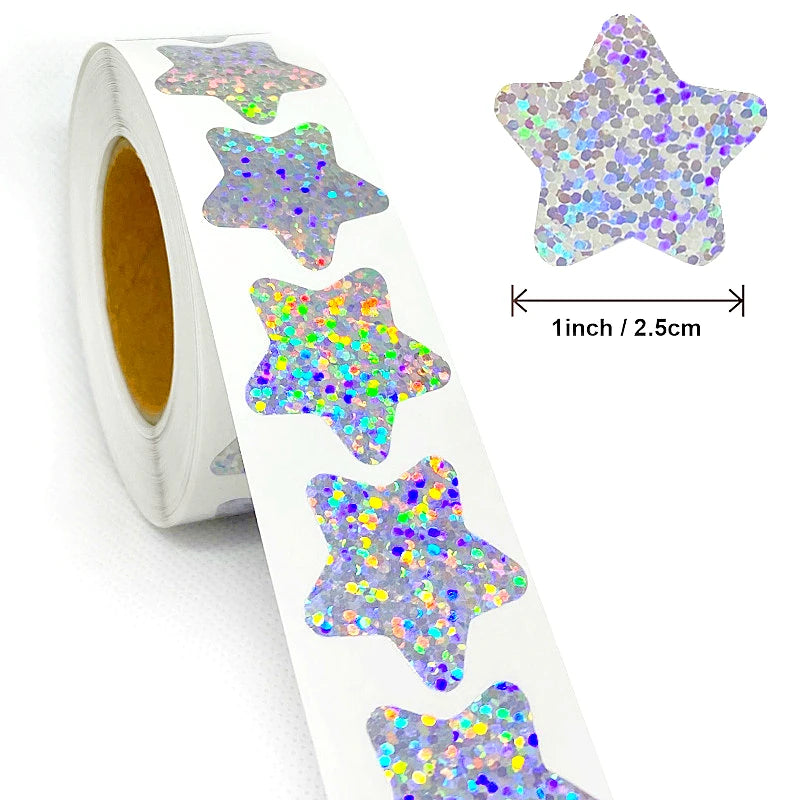 Holographic Foil Star Reward Stickers