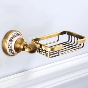 Antique Brushed Solid Brass Bathroom Accessories