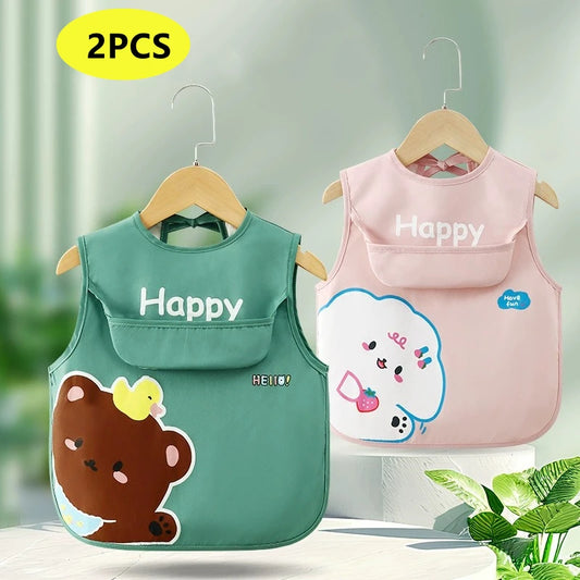 2Pcs/1Pc Feeding Baby Bib